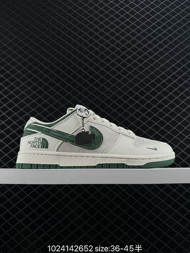 2C60G Nk SB Dunk Low North Joint Pig Otto pezzi Pelle Verde Gancio Anniversario Scarpe da tavola cas