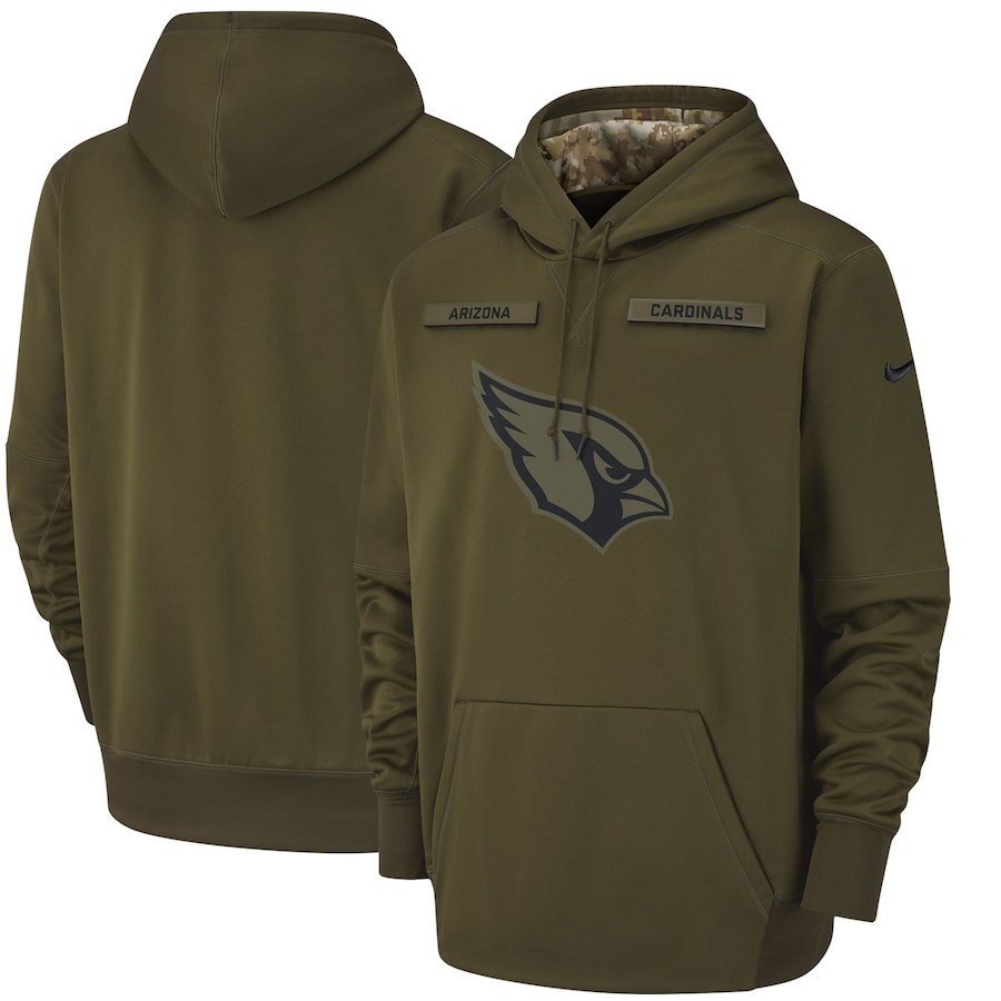 Arizona Cardinals Nike Men&amp;#x27;s Salute to Service Pullover Performance Green Hoodie.jpg