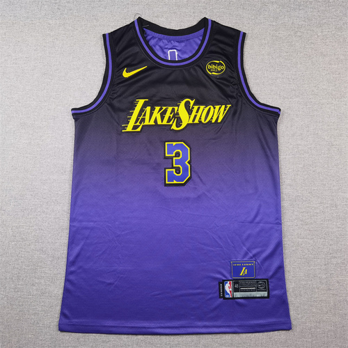 Stagione 242 Lakers No 3 Davis City Edition sfumatura viola