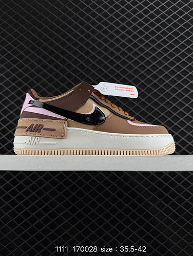 1D40G Nike Nike WMNS Air Force 1D Shadow Nuove ragazze Design decostruttivo Macaron Air Force One Le