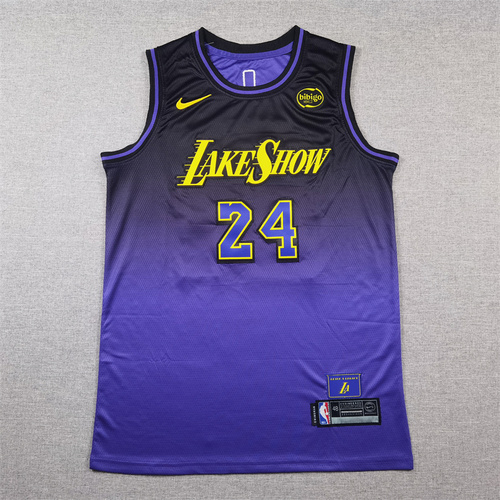 242a stagione Lakers No 24 Kobe City Edition Gradient Purple