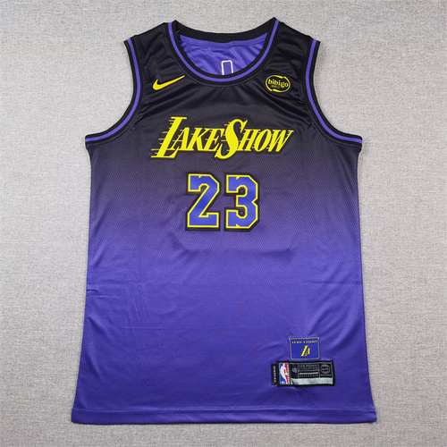 Stagione 242 Lakers No 23 James City Edition sfumatura viola