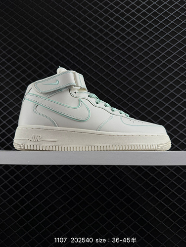 2C0G0G Nike AIR FORCE 1D0G7 Air Force One scarpa da tavola sportiva casual versatile e alta con pres