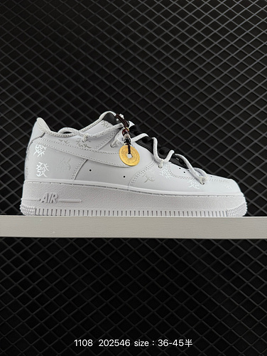 2C30G Nike AIR FORCE 1D0G7 Air Force One scarpa da tavolo sportiva casual versatile e bassa con pres