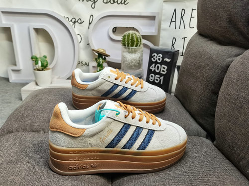 9E5X1DD Adidas Gazelle Bold W JQ0G9E5X5X Tre foglie di trifoglio Tre strati Fondo spesso Basso Top R