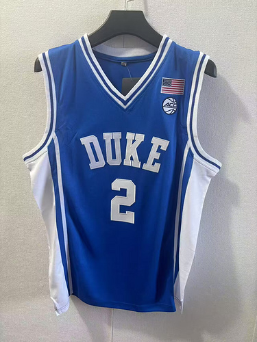 Maglia ricamata blu Flagg No2 della Duke University