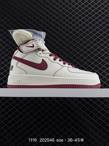 23poo NK Air Force 1yu Mid Air Force No1 scarpa da tavolo sportiva casual versatile alta UW2369poo1y