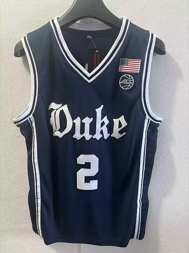 Maglia ricamata blu intenso No2 Flagg della Duke University