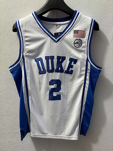 Maglia ricamata bianca Duke University No2 Flagg