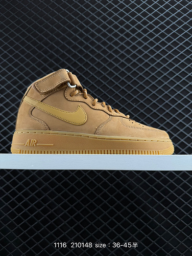 24poo Nike Air Force Wheat Last Versione di sviluppo originale in cartone Realizzato in pelle di vac