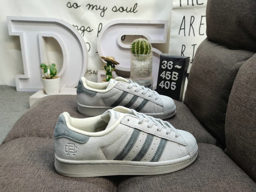 4po5D Adidas Originals SUPERSTAR Shell Head Classico Versatile Scarpe da tavolo sportive casual Schi