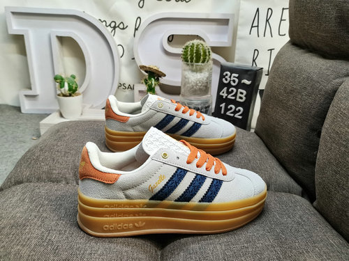 1yu22D Adidas Gazelle Bold W Tre foglie di trifoglio Fondo spesso Low Top Retro Versatile Casual Sca