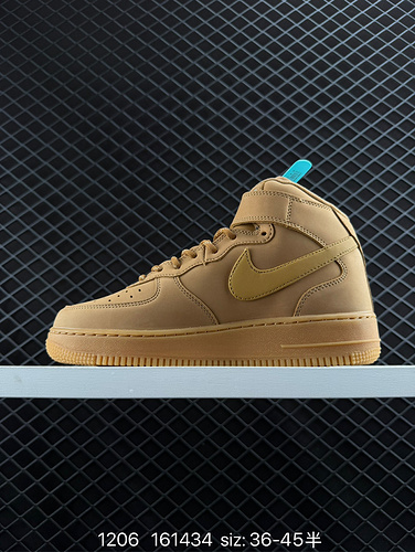 1yu7boo autentico Air Force 1yu High FLAX Wheat nuova versione del modello high top in grano Air For