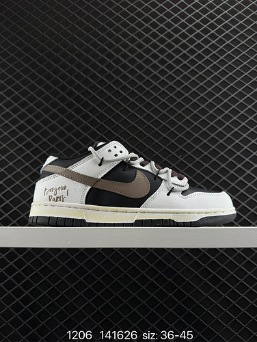 1yu3poo NK SB Dunk LowGreenBeige Tie Rope Deconstructive Wind Series Low Top Leisure Sports Skateboa