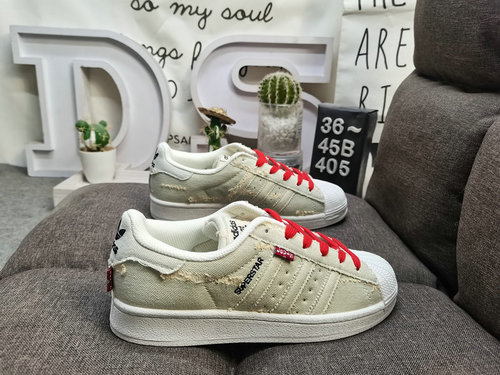 4po5D Adidas Originals SUPERSTAR Shell Head Classico Versatile Scarpe da tavolo sportive casual Schi