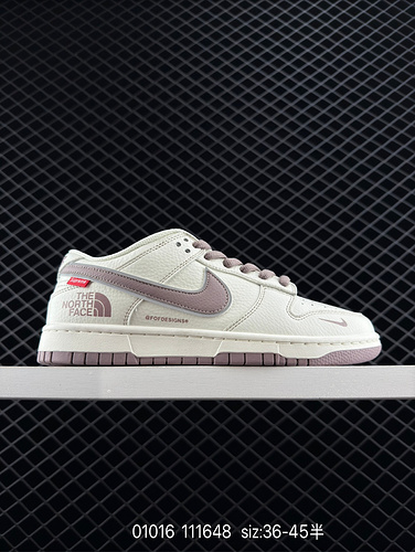 24poo Nk SB Dunk Low Supreme x The North Face North Joint Color Low cut Casual Sports Skateboarding 