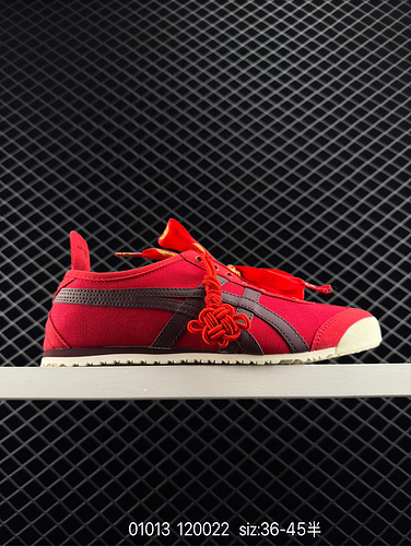 1yu1yupoo Zapatillas de deporte personalizadas Onitsuka Tiger MEXICO 66 Rojo Belleza Belleza Showoff