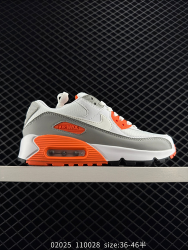 ✅ The Nike Air Max 90 classic retro small cushion cushioning running shoe upper is made of leather a