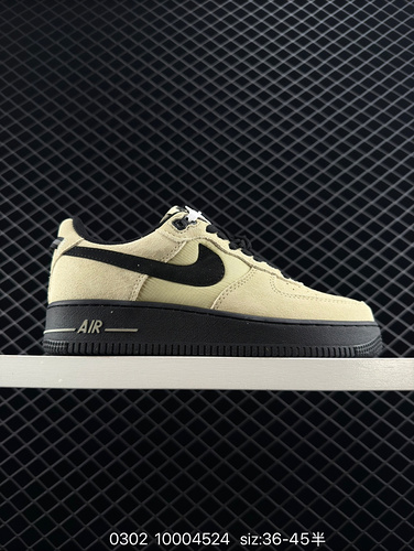 Nike Air Force 1 Soft, Comfortable, Non Slip, Wear Resistant Low Top Board Shoes Men's and Women's S