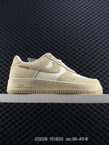 ✅ Air Force 1'07 Low Snake Year White Brown Original Last Original Paperboard Create Pure Air Force 