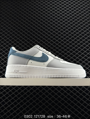 Nike Air Force 1 Low AF1 Little White Shoe with Low Top, Versatile Thick Bottom, Height Increasing C