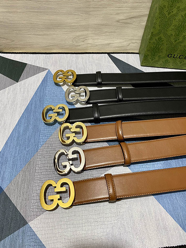 GUCCI belt wholesale Gucci men's belt wholesale original leather material in stock promotion width 4