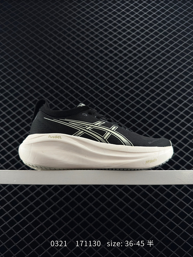 Asics Gel Nambus 27 black Asics 27th generation comfortable and lightweight casual running shoes FF 