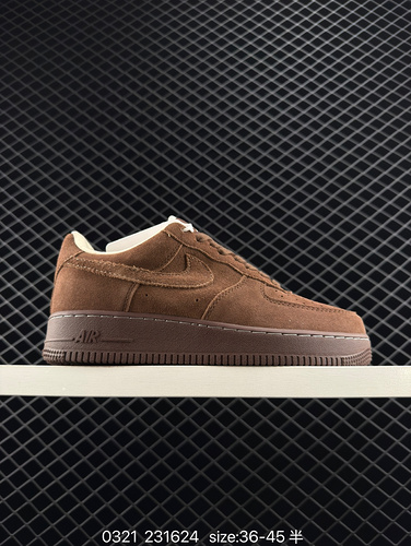 Nike Air Force 1 Low AF1 Little White Shoe with Low Top, Versatile Thick Bottom, Height Increasing C