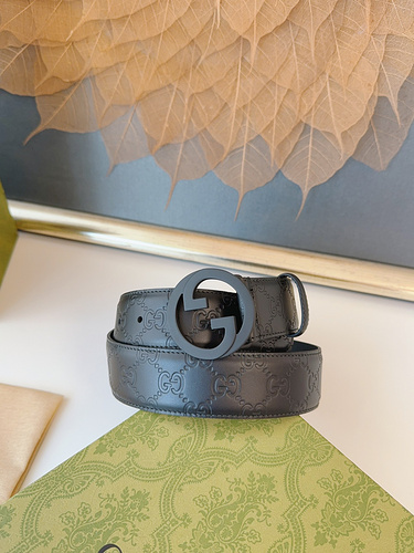 GUCCI belt wholesale Gucci men's belt wholesale original leather material in stock promotion width 4