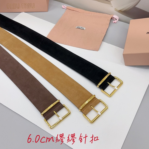 Miumiu belt wholesale Miumiu men's belt wholesale original leather material in stock promotion width