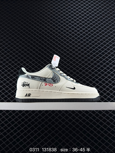 190 limited overseas release! Company level Nike Air Force 1'07 Low "Stusey Snake Year Limited 