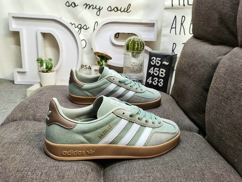 433D Adidas Gazelle Indoor JI3526 casual, wear-resistant, lightweight, low top board shoes. This Adi