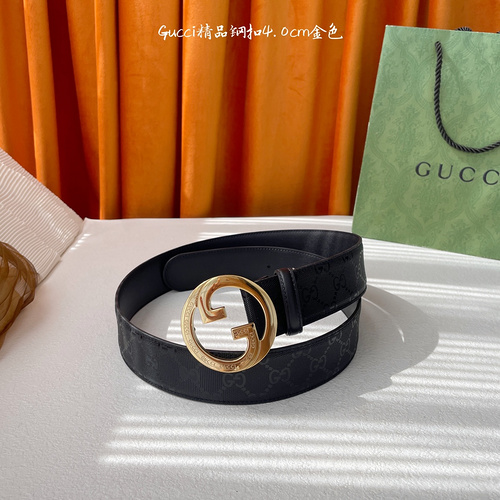 GUCCI belt wholesale Gucci men's belt wholesale original leather material in stock promotion width 4