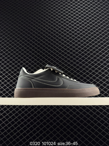 The Nike Killshot II 2 Long Tongue Dexun Co branded Retro Board Shoes are made of beige leather with
