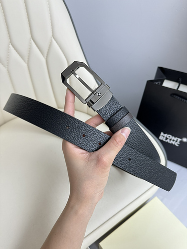 MONTBLANG Belt Wholesale Montblanc Men's Belt Wholesale Original Genuine Leather Material in Stock P