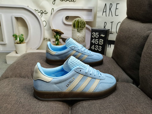 433D Adidas Gazelle Indoor JI2717 casual, wear-resistant, lightweight, low top board shoes. This Adi