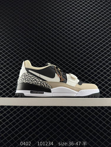 The Air Jordan Legacy 312 Low black and white Jordan basketball shoe series, known as the "stro