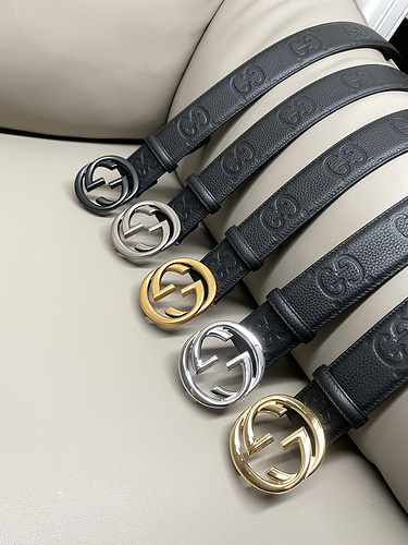 GUCCI belt wholesale Gucci men's belt wholesale original leather material in stock promotion width 4
