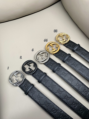 GUCCI belt wholesale Gucci men's belt wholesale original leather material in stock promotion width 4