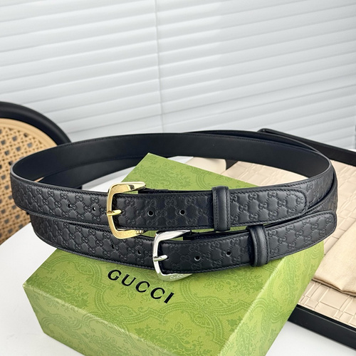 GUCCI belt wholesale Gucci men's belt wholesale original leather material in stock promotion width 3