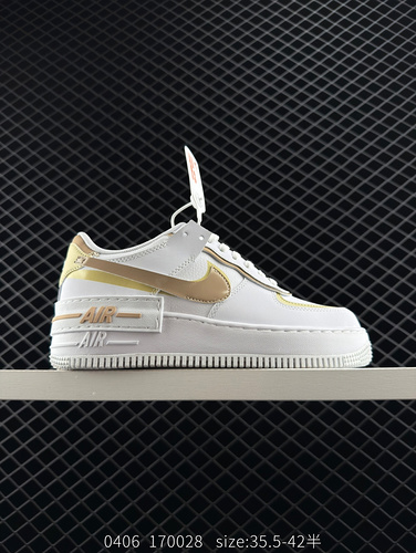 company level ✅ Nike WMNS Air Force 1 Shadow, a new girls' deconstructionist design, macaron Air For