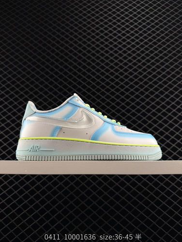 1 Nike Air Force 1 Low 07 x SWDC &quot; Psychic Blue&quot;  White and Blue Chlorogenic Last 