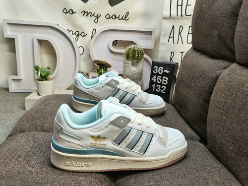 132D Adidas Forum Low CL low top versatile trendy casual sports board shoes. Based on the appearance