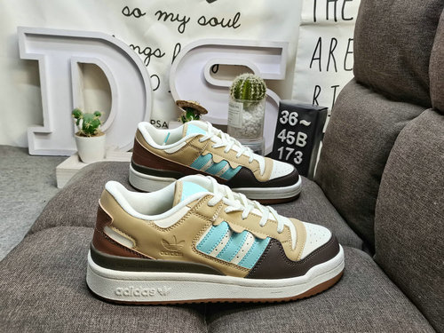 173D Adidas Forum Low CL JR33 low top versatile trendy casual sports board shoes. Based on the appea