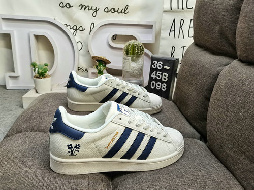 098DADIDAS SUPERFINGER SUPERSTAR HD2206 Clover ☘️ Classic Shell Head Series New Casual Board Shoes T