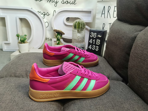 433D Adidas Gazelle Indoor JI2718 casual, wear-resistant, lightweight, low top board shoes. This Adi