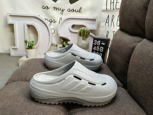 289Dadidas OZWAVE CLOG JR6760 Stable cushioning rebound thick soled dad slippers chef shoes second-g