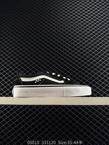 Official correct version (removable insole) Vans Sk8 Low Pro black and white classic side chessboard