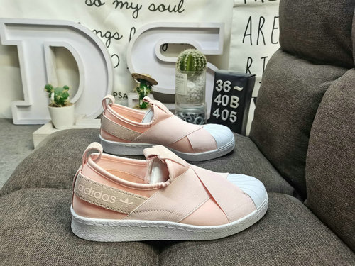 405DAdidas Superstar Slip On W Shell Head Cross Strap High Quality Genuine Logo Company level Fashio