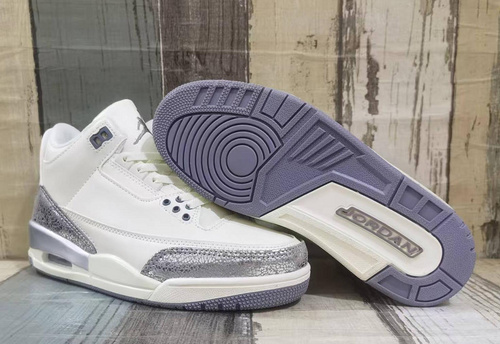JORDAN 3m Silver Men's Shoes 40-47
